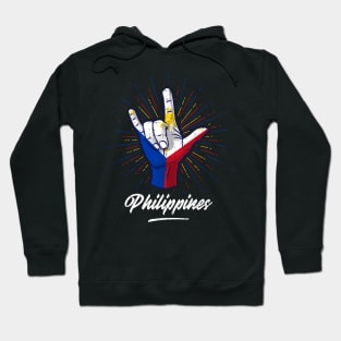 I Love You Philippines Hand Gesture Cute Gift Women Men Hoodie